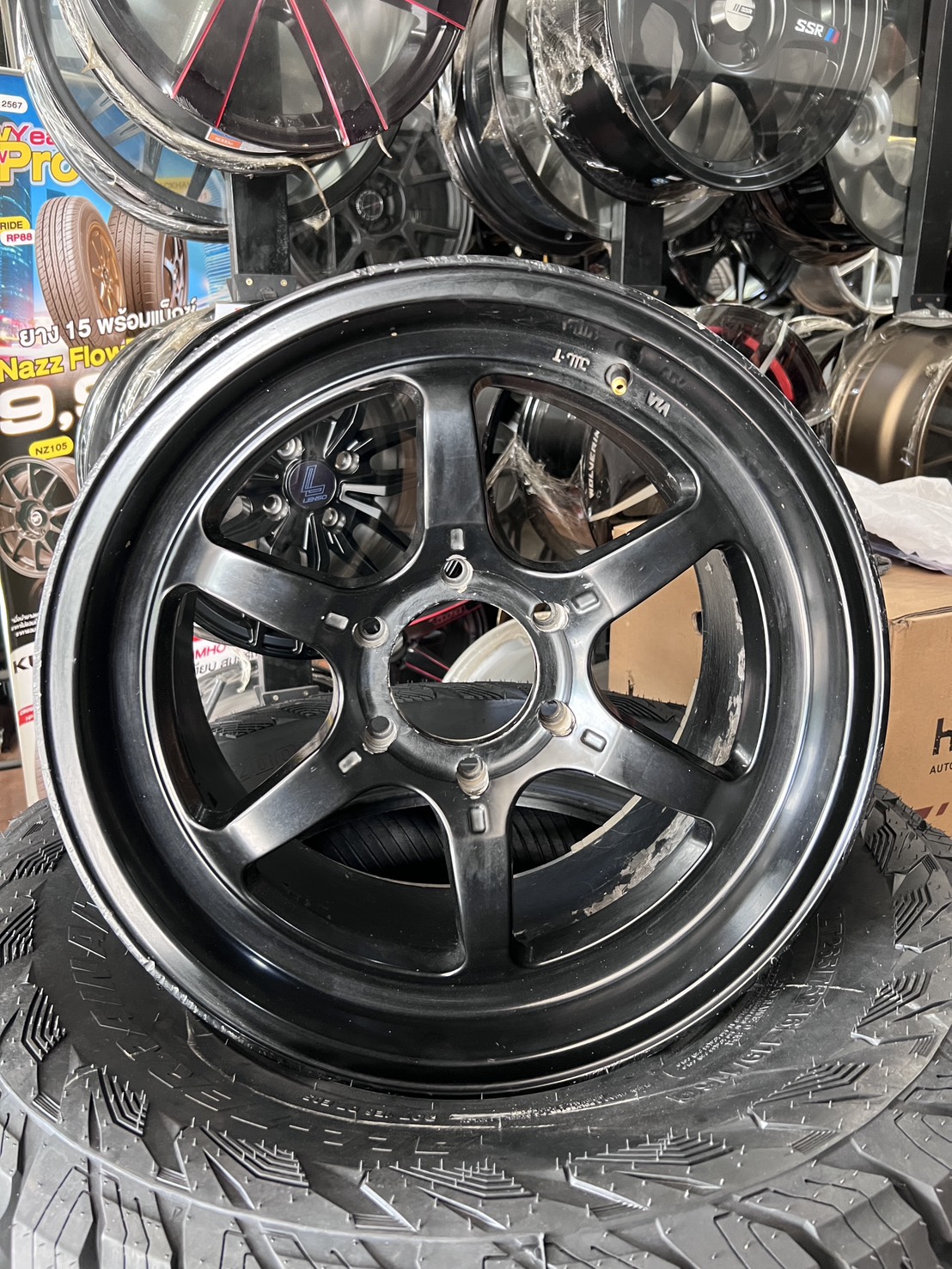 ล้อ K-Speed ขอบ 18 นิ้ว 6รู139 ลาย 6 ก้านดำ